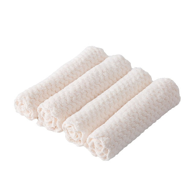 Soft Microfiber Kitchen Towels Super Absorbent Dish Cloth Anti-grease Wipping Rags Non Stick Oil Household Cleaning Towel