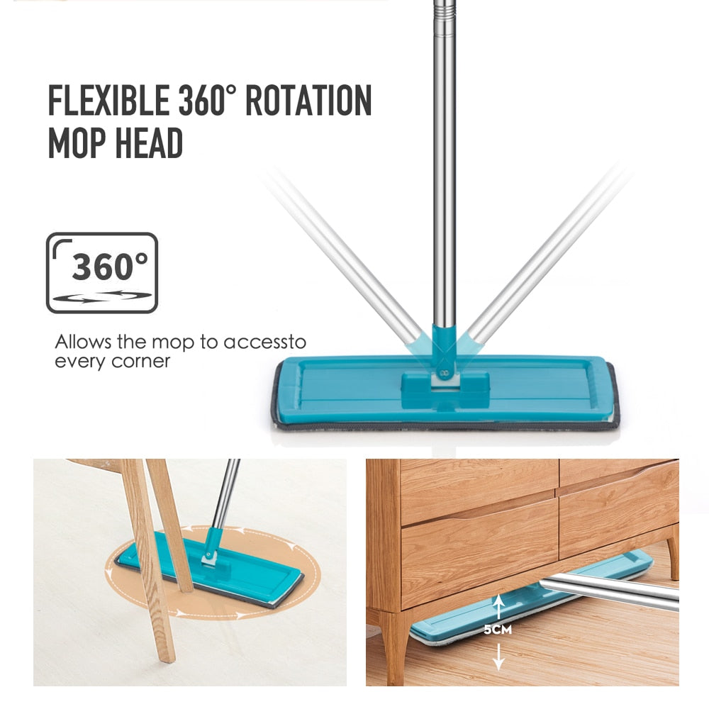 Mop Microfiber Mop Pads Wet or Dry Usage on Hardwood Laminate Tile