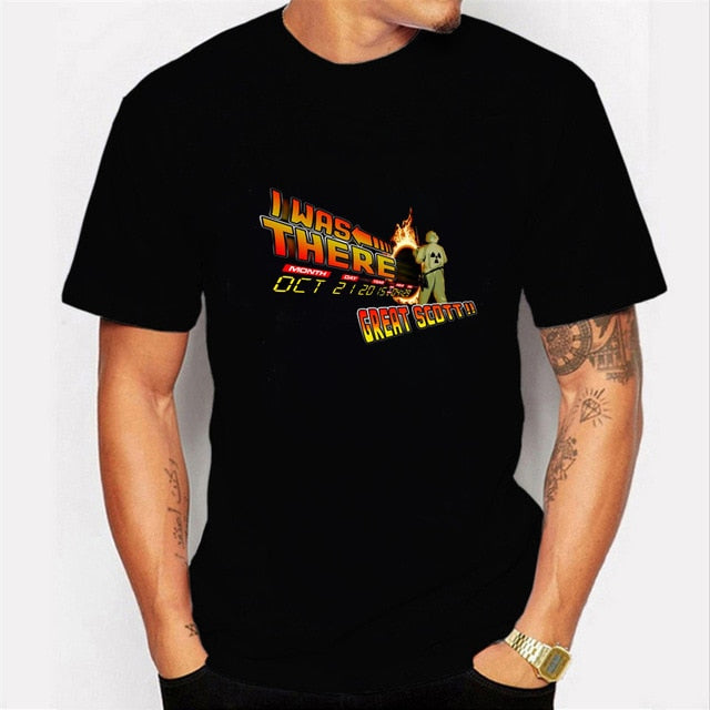 Back To The Future Tshirt Luminous T Shirt camiseta Summer Short Sleeve T Shirts back to future Tee Tops Streetwear T-shirts 4XL