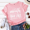 Summer Fashion Women T shirt Cotton 5XL Plus Size Casual Short Sleeve Ladies Tee Shirt Tops Funny Letters Print T-Shirts