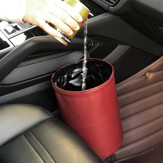 Car Storage Busket Interior Rubbish Container For Waste Organizer Holder Waterproof Garbage Can Trash Bin Folding Auto Accessori