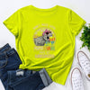 Summer Cotton Women T Shirt  5XL Plus Size Dinosaur Letters Print Short Sleeve Graphic Tee Tops Casual O-Neck Female TShirt