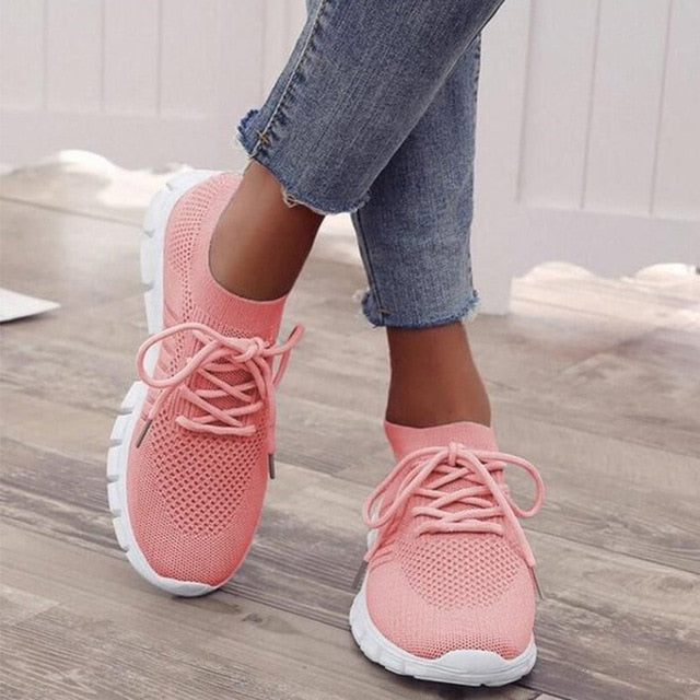 Women's Sneakers Spring Ladies Flat Shoes Casual Women Vulcanized Women 2021 Summer Light Mesh Breathable Female Running Shoes