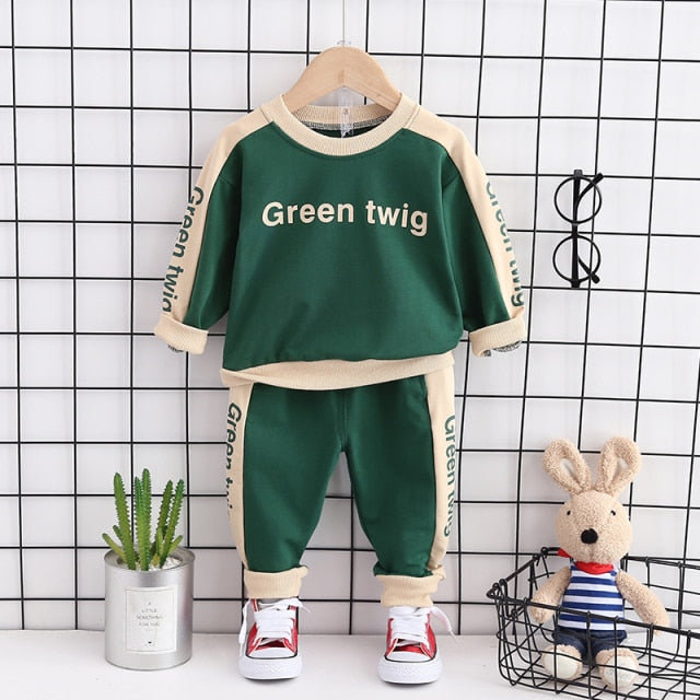 2021 Spring Baby Casual Tracksuit Children Boy Girl Cotton Zipper Jacket Pants 2Pcs/Sets Kids  Sport Suit Infant Clothing