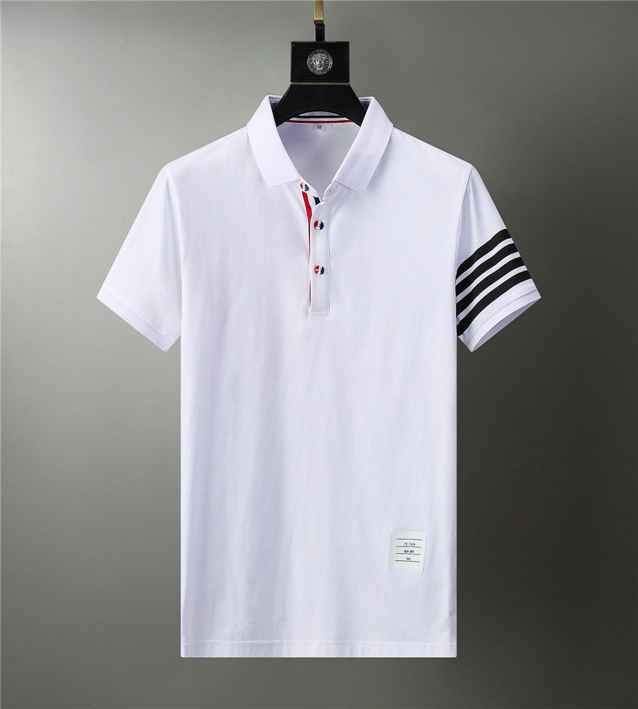 2021 Brand Polo Shirts Men's Clothing Summer Tops Plus Size Short Sleeve Homme Casual Cotton Luxury High Quality Fashion Clothes