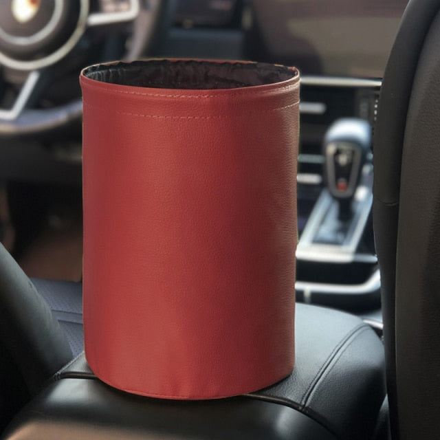 Car Storage Busket Interior Rubbish Container For Waste Organizer Holder Waterproof Garbage Can Trash Bin Folding Auto Accessori