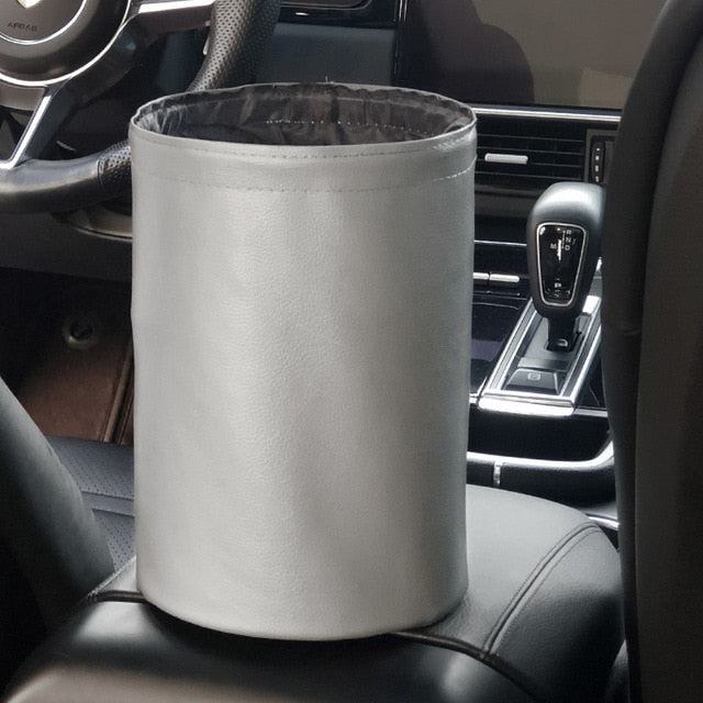 Car Storage Busket Interior Rubbish Container For Waste Organizer Holder Waterproof Garbage Can Trash Bin Folding Auto Accessori