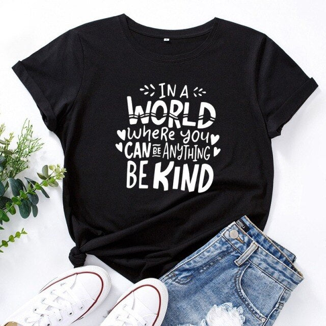 Summer Women T Shirt Cotton 5XL Plus Size Letters Print Short Sleeve O Neck Graphic Tees Tops Casual Tshirt Feminina