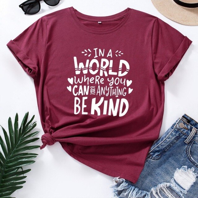 Summer Women T Shirt Cotton 5XL Plus Size Letters Print Short Sleeve O Neck Graphic Tees Tops Casual Tshirt Feminina