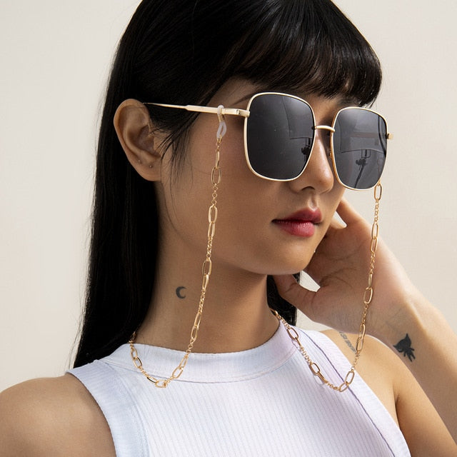 SHIXIN Simple Small Beads Landyard Neck Chain for Glasses Holder Trendy Sunglasses Chains Cord Lace Glasses Jewelry 2021 Fashion