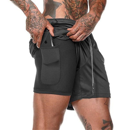 Short Pants Gyms Fitness Built-in pocket  Beach Shorts Male Sweatpants