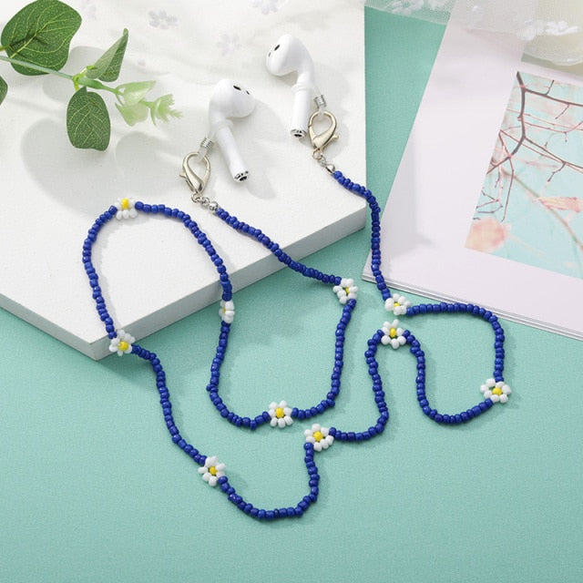 Anti-Lost Chains For AirPods Snake Imitation Pearl Glasses Lanyard Chain For Women Creative Metal Necklace Accessories Jewelry