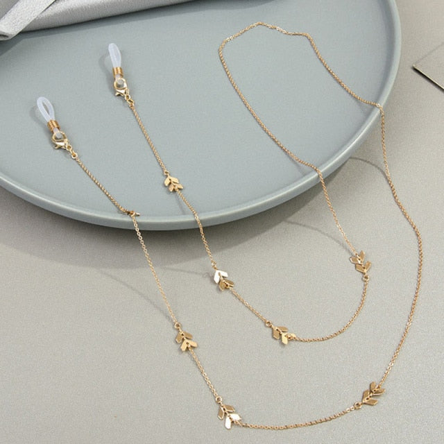 Anti-Lost Chains For AirPods Snake Imitation Pearl Glasses Lanyard Chain For Women Creative Metal Necklace Accessories Jewelry