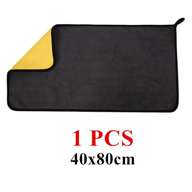 60X160CM 600GSM Car Care Polishing Wash Towels Plush Microfiber Washing Drying Towel Strong Thick Car Cleaning Cloths rags