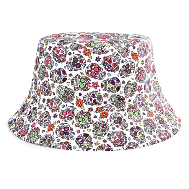 2021 Summer Cartoons Graffiti Bucket Hat For Women Men Outdoor Foldable Bob Fisherman Hat Girls Boys Gorros Panama eSun Hat