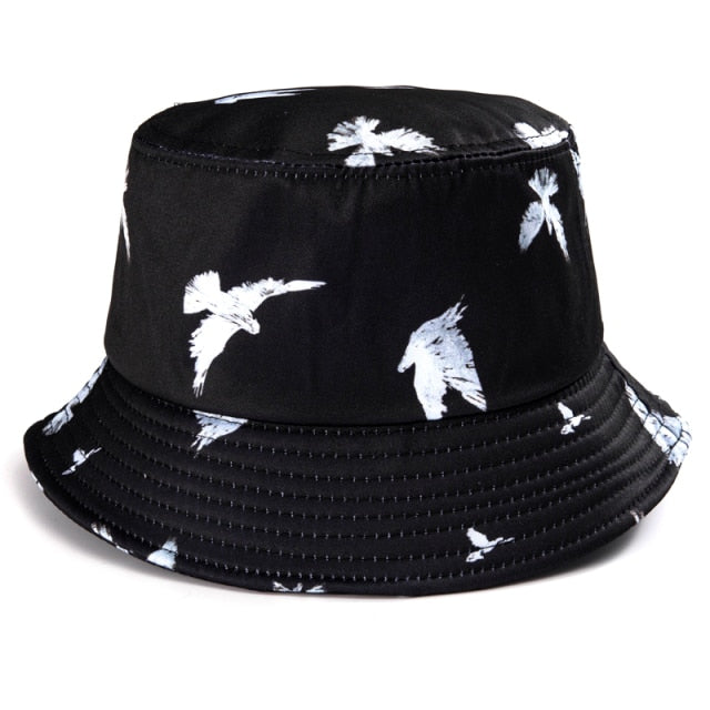 2021 Summer Cartoons Graffiti Bucket Hat For Women Men Outdoor Foldable Bob Fisherman Hat Girls Boys Gorros Panama eSun Hat