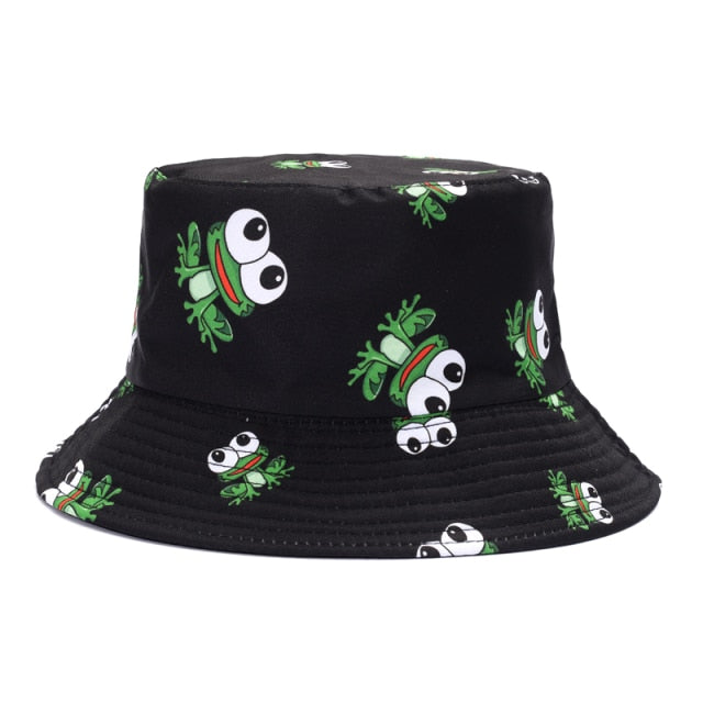 2021 Summer Cartoons Graffiti Bucket Hat For Women Men Outdoor Foldable Bob Fisherman Hat Girls Boys Gorros Panama eSun Hat