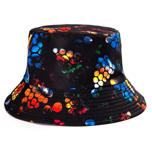 2021 Summer Cartoons Graffiti Bucket Hat For Women Men Outdoor Foldable Bob Fisherman Hat Girls Boys Gorros Panama eSun Hat