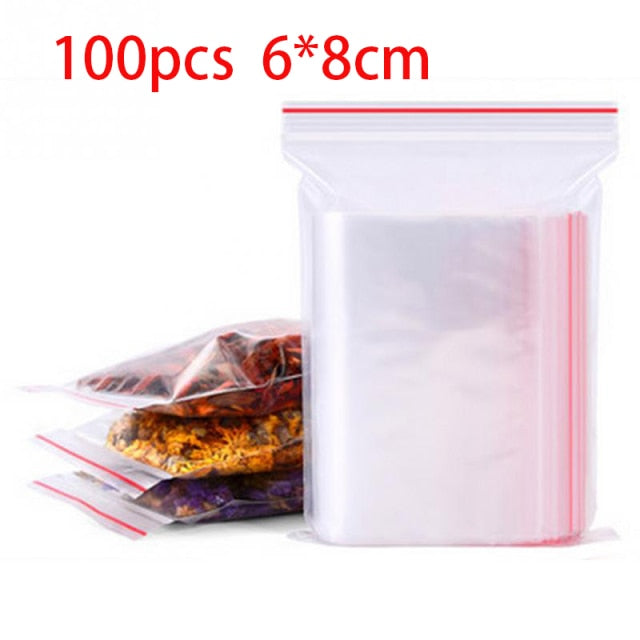 100pcs/pack Resealable Zip Lock Bags