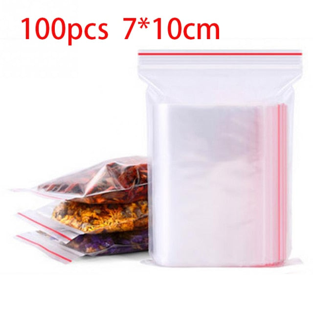 100pcs/pack Resealable Zip Lock Bags