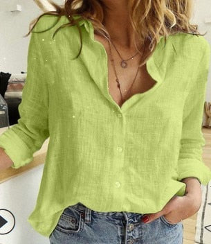 Leisure  Shirts Long Sleeve Oversized Shirt Womens Blouses