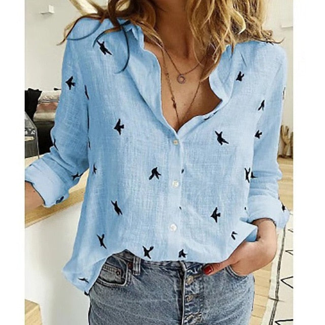 Leisure  Shirts Long Sleeve Oversized Shirt Womens Blouses