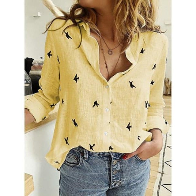 Leisure  Shirts Long Sleeve Oversized Shirt Womens Blouses